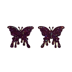 Butterfly Bloody Effect Pendant Silicone Molds, Resin Casting Molds, for UV Resin & Epoxy Resin Craft Making, Butterfly Pattern, 52.5x125x4mm, Hole: 2.5mm, Inner Diameter: 36x60mm