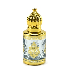 Gold Glass Roller Ball Bottles, with Cover, SPA Aromatherapy Essemtial Oil Empty Bottle, Gold, 6.8x2.8cm, Capacity: 10ml(0.34fl. oz)
