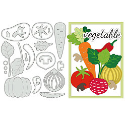 Vegetables Углеродистая сталь разрезает трафареты, для diy scrapbooking, Фотоальбом, декоративная бумага для тиснения, цвет нержавеющей стали, овощи, 152x131x0.8 мм