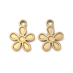 Настоящее золото 18K 304 подвеска кабошон нержавеющая сталь под эмаль, , ионное покрытие (ip), реальный 18 k позолоченный, 23.5x18x2.5 мм, отверстие : 3 мм