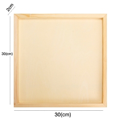 Квадрат Незавершенная пустая деревянная глиняная рамка для фотографий, для детей поделки из глины ручной работы, квадратный, 30x30x2 см
