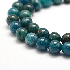 Apatite Natural Apatite Beads Strands, Round, 8mm, Hole: 1mm, about 48pcs/strand, 15.7 inch(40cm)