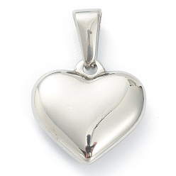 Letter V 304 Stainless Steel Pendants, Heart with Black Letter, Stainless Steel Color, Letter.V, 16x16x4.5mm, Hole: 7x3mm