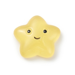 Морская звезда Светящаяся смола морские животные дисплей украшения, светится в темноте, микро пейзаж украшение аквариума, морская звезда, 23.5x25x7.5 мм