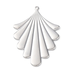 Платина Латунные подвески, без кадмия, без никеля и без свинца, вентилятор, платина, 42x29.5x1 мм, отверстие : 1.2 мм