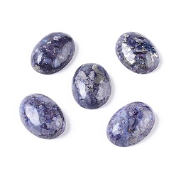 Сланцево-синий Синтетический драгоценный камень кабошон, окрашенные, овальные, синевато-серый, 25x18x7~7.5 мм