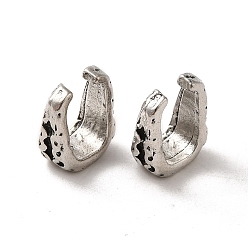 Antique Silver Tibetan Style Alloy Snap on Bails, Cadmium Free & Lead Free, Antique Silver, 11.5x9x4.8mm