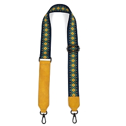 Прусский Синий Сумка через плечо с регулируемыми ремнями из полиэстера в богемном этническом стиле, замена плечевого ремня, берлинская лазурь, 132x3.8 см