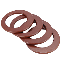 Brown Wooden Flat Round Shape Purse Handle, for Bag Handles Replacement Accessories, Brown, 145x9mm, Inner Diameter: 104mm