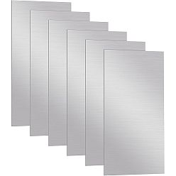 Silver Aluminium Plates, Rectangle, Silver, 30.5x15.1x0.06cm