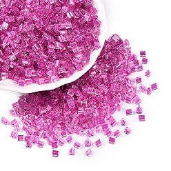 Камелия 6/0 прозрачный внутри цветной стеклянный бисер, треугольные, камелия, 3.5x3.5x3.5 мм, отверстие : 0.9 мм, Около 4500 шт / фунт