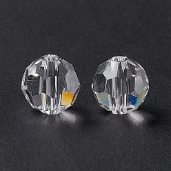 Clear Imitation Austrian Crystal Beads, Grade AAA, Faceted(32 Facets), Round, Clear, 8mm, Hole: 0.9~1.4mm