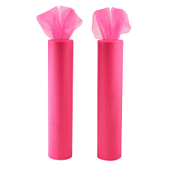 Фуксиновый Деко сетчатые ленты, тюль ткань, Тюль-рулонная ткань для юбки, красно-фиолетовые, 30 см, о 25yards / рулон (22.86 м / рулон)