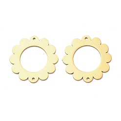 Золотой 201 подвески из нержавеющей стали, лазерная резка, , золотые, 26x1 мм, отверстие : 1.2 мм