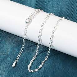 Посеребрённый 2.5Миллиметровые латунные цепочки в морском стиле для мужчин и женщин, 925 серебро покрытием, 18.31 дюйм (46.5 см)