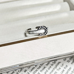 Ring Манжеты с латунной эмалью, платина, кольцо, внутренний диаметр: регулируемый