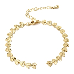 Настоящее золото 18K Изготовление браслета из латунной цепочки с текстурированными звеньями в форме сердца., стойки покрытие, долговечный, без свинца и без кадмия, реальный 18 k позолоченный, 5.91 дюйм (15 см), Перейти кольцо: 3x0.7 мм, внутренний диаметр: 1.6 мм