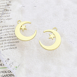 Луна Подвески из сплава , золотые, луна, 21x17 мм