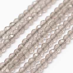 Светло-коричневый Стеклянные бусины, граненые, круглые, загар, 2 мм, отверстие : 0.5 мм, около 178 шт / нитка, 15.3 дюйм (39 см)