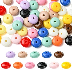 Mixed Color Opaque Resin Beads, Rondelle, Mixed Color, 10x5mm, Hole: 1.6mm