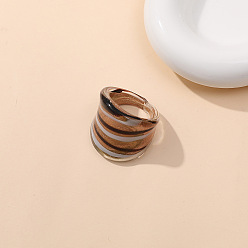 Черный Стеклянные кольца для пальцев в стиле дуньхуан, чёрные, внутренний диаметр: 18 мм