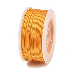 Dark Orange Round Nylon Braided Cord, for Jewelry Beading Making, Dark Orange, 1.2mm, about 38.28 Yards(35m)/Roll