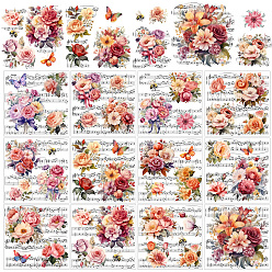 Цветок 12 листы 12 наклейки из ПВХ в стиле, пленка теплопередачи, для оформления окон, цветок, 140x140 мм, 1 лист / стиль