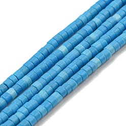 Темно-Голубой Природный агат бисер нитей, диск, окрашенная и подогревом, Heishi бусы, глубокое синее небо, 2x1 мм, отверстие : 0.5 мм, около 270 шт / нитка, 15.24 дюйм (38.7 см)