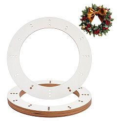 Античный Белый Круглые деревянные рамки для венков, для изготовления цветочных поделок своими руками, украшения стен шкафов и свадебных торжеств, старинный белый, 300x2.5 мм