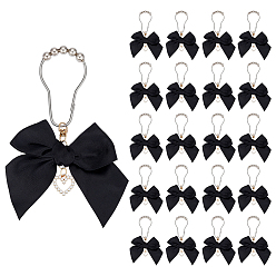 Черный 20железные кольца для занавесок для душа для ванной комнаты, с подвесками из сплава, чёрные, 147 мм