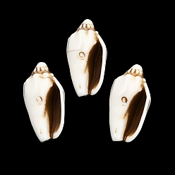 Shell Shape Бусины из непрозрачного акрила с морской тематикой, окрашенные аэрозольной краской., имитация оболочки, раковина, 30x16x14 мм, отверстие : 1.8 мм, Около 200 шт / 500 г