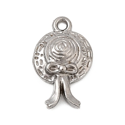 Нержавеющая Сталь Цвет Кованые 304 подвески из нержавеющей стали, значок с подвесками-бантиками, цвет нержавеющей стали, 18x11x4 мм, отверстие : 1.5 мм