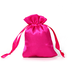 Фуксиновый Парча удачи фортуна кулиска подарок благословение сумки, мешочки для хранения ювелирных изделий для упаковки конфет на свадьбу, прямоугольные, красно-фиолетовые, 15x10 см