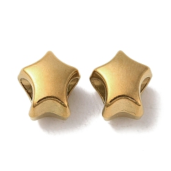 Золотой Ионное покрытие (ip) 304 европейские бусины из нержавеющей стали, бусины с большим отверстием, звезда, золотые, 10.5x9.5x7.5 мм, отверстие : 4.5 мм
