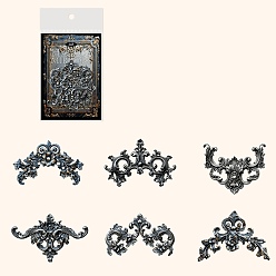 (52) Непрозрачная лаванда 24 шт. 6 стили бумажных наклеек для альбомов, для альбома для вырезок diy, украшение дневника, разнообразные, разноцветные, 31~37x47.5~55x0.1 мм, 4 шт / стиль