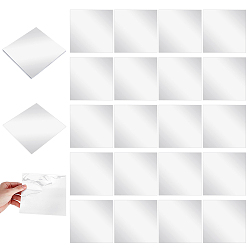 Серебро Листы алюминиевой фольги, для diy craft, квадратный, серебряные, 150x150x0.1 мм, около 100 шт / упаковка