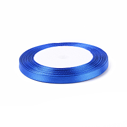 Royal Blue Single Face Satin Ribbon, Polyester Ribbon, Royal Blue, 1/4 inch(6mm), about 25yards/roll(22.86m/roll), 10rolls/group, 250yards/group(228.6m/group)