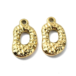 Oval Ионное покрытие (ip) 304 подвески из нержавеющей стали, реальный 18 k позолоченный, , овальные, 21x12x3.5 мм, отверстие : 1.8 мм