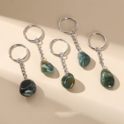 (RRHB277) Кристалл на подкладке из медово-бежевого цвета Брелок из натурального индийского агата, самородки, 85~95 мм