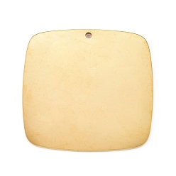 Золотой 304 подвески из нержавеющей стали, зеркальная полировка, штамповка пустой метки, лазерная резка, квадратный, золотые, 28x28x0.8 мм, отверстие : 1.2 мм