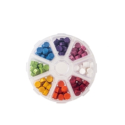 Colorful 8 Grids Sealing Wax Particles, for Retro Seal Stamp, Octagon, Colorful, 150mm, 22pcs/gird