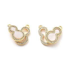 Настоящее золото 18K Латунные микрофибриллы и застежки-ракушки с откидной крышкой, без кадмия, без никеля и без свинца, Горлянка, реальный 18 k позолоченный, 17x10x2 мм, отверстие : 1 мм