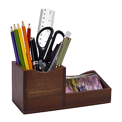 Кокосово-Коричневый 1деревянная коробка для хранения визиток из ПК, держатель ручки, прямоугольные, кокосового коричневый, 79x184x81 мм