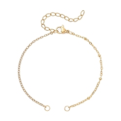 Золотой 304 изготовление цепей из нержавеющей стали и браслетов-сателлитов, золотые, 6-3/4 дюйм (17 см)