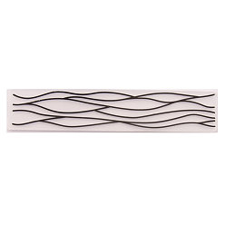 Others Transparent Plastic Embossing Template Folders, For DIY Scrapbooking/Photo Album Decorative/Embossed Paper, Stamp Sheets, Black, Wave Pattern, 15x3cm