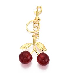 (123L) Белый крем непрозрачный блеск Брелки из вишневого сплава и смолы, без кадмия и без свинца, золотые, огнеупорный кирпич, 145~170 мм