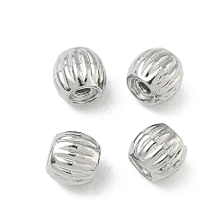 Нержавеющая Сталь Цвет 304 из нержавеющей стали бусы, круглые, цвет нержавеющей стали, 6x5 мм, отверстие : 1.2 мм