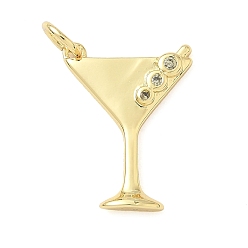 Настоящее золото 18K Латунные микро проложить кубического циркония подвески, чаши для кубков, долговечный, без кадмия и без свинца, стойки покрытие, с целью перехода в кольце, реальный 18 k позолоченный, 17.5x13x2.5 мм, отверстие : 3.6 мм