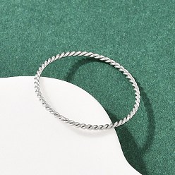 Нержавеющая Сталь Цвет 304 кольца для пальцев из нержавеющей стали для женщин, Скрученное кольцо, цвет нержавеющей стали, 1 мм, размер США 8 1/4 (18.3 мм)