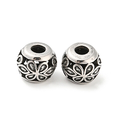 Antique Silver 316 Surgical Stainless Steel  Beads, Flower, Antique Silver, 11x9mm, Hole: 4mm